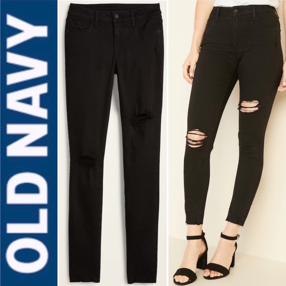 🆕 ROCKSTAR Destructed Raw Edge Jegging OLD NAVY - Picture 2 of 16